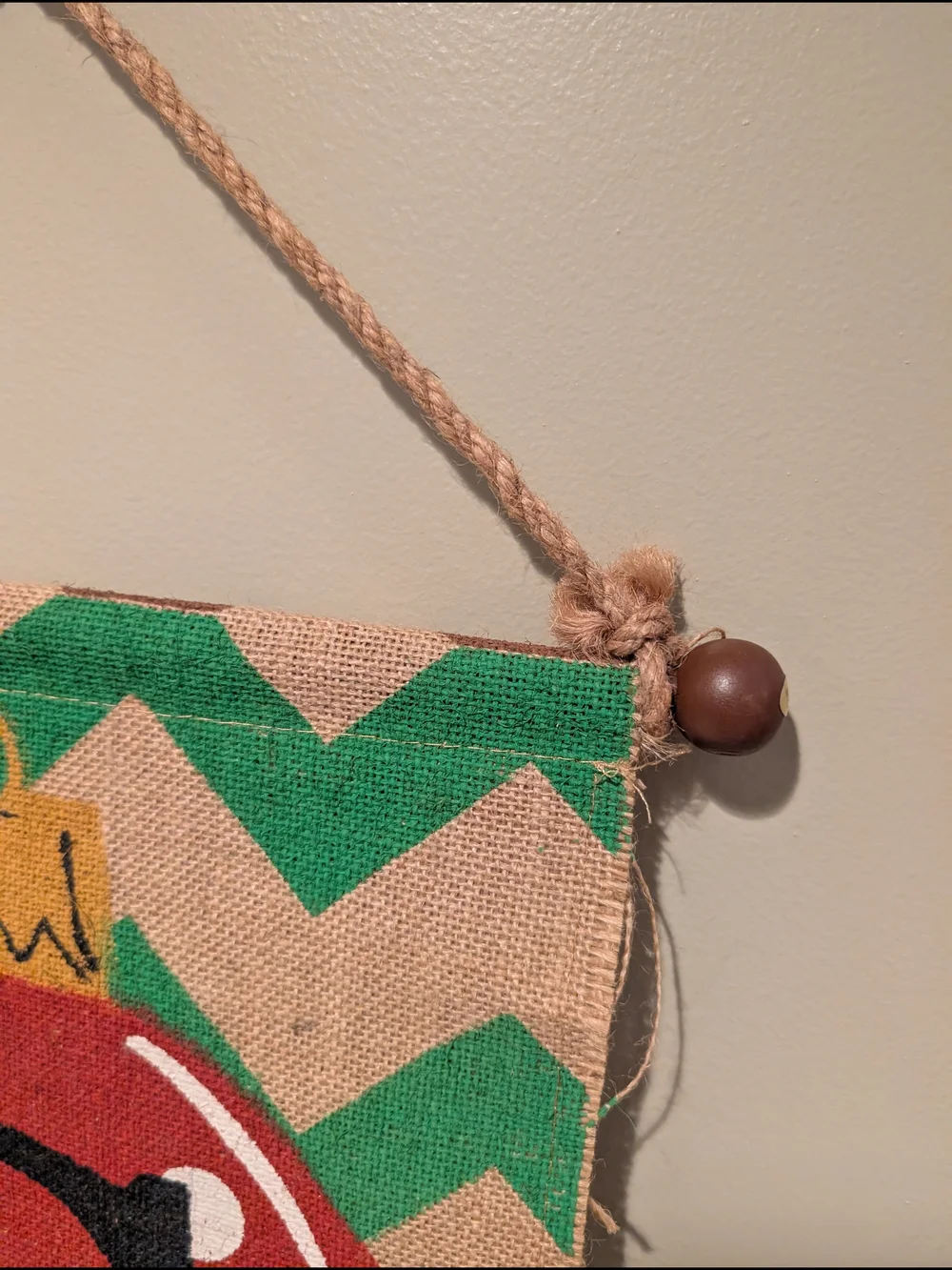 Monogram Pumpkin Burlap Wall Hanging - Orange S